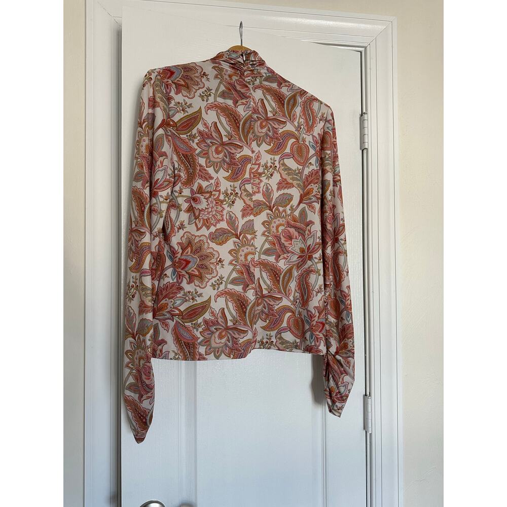 ZIMMERMANN Ladybeetle Paisley Floral Turtleneck Top Size 3/Large - Picture 7 of 15